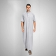 Men's Morocco Thobe with Stand Up Collar Metal Button